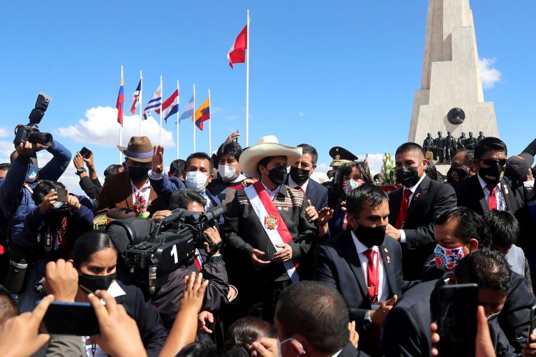 Pedro Castillo, populist socialist and schoolteacher, inaugurated as president of Peru