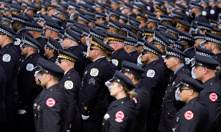 Over a thousand flood Chicago streets to honor Officer Ella French, killed in the line of duty