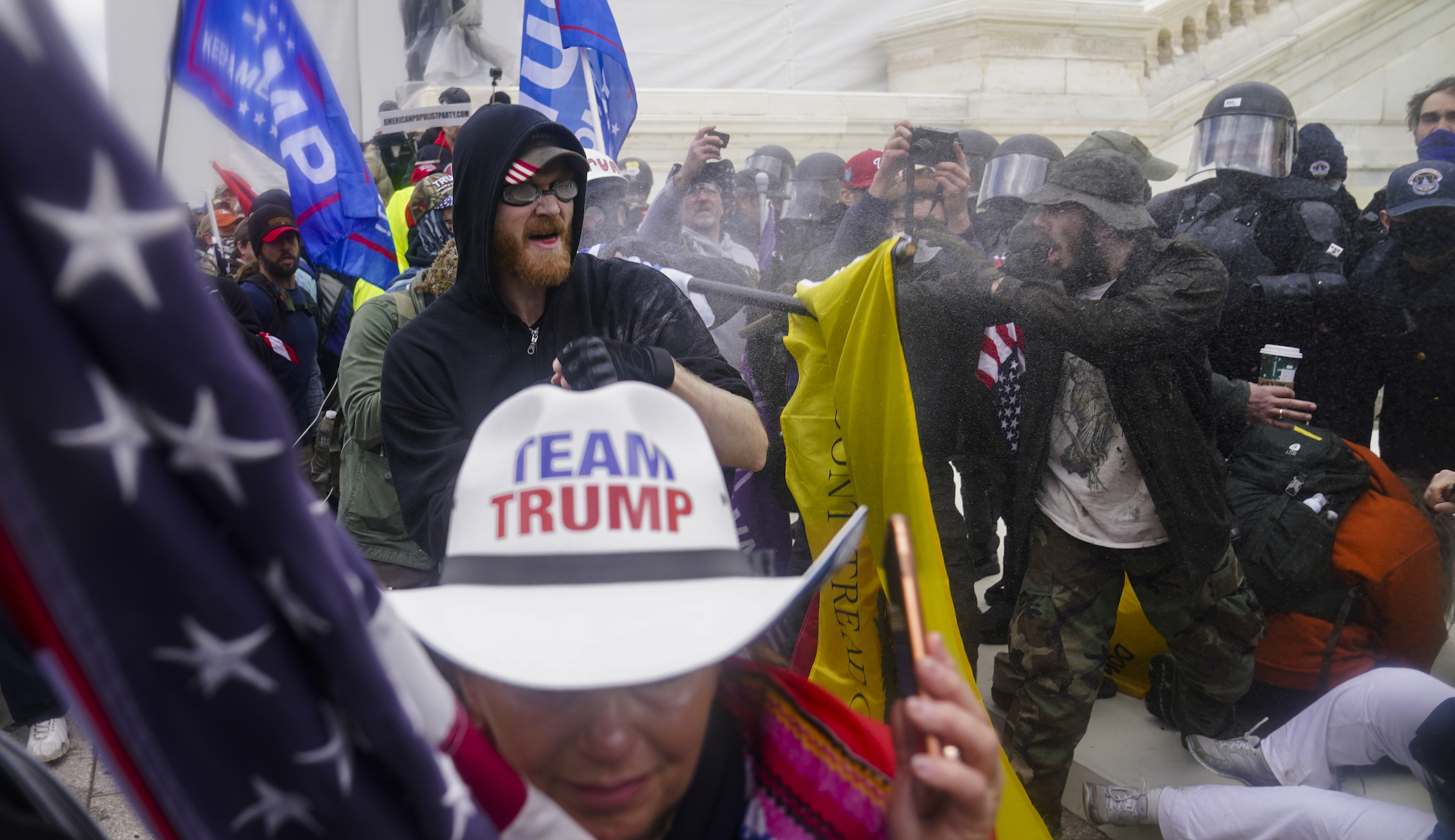 Video shows officer striking motionless woman on ground during Capitol riot