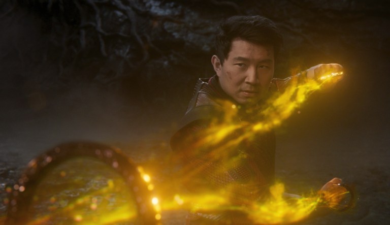 This image released by Marvel Studios shows Simu Liu in a scene from 