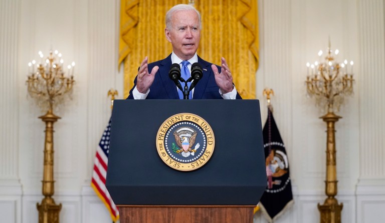 Biden tells reconciliation bill holdouts they can either side with him or against the middle class