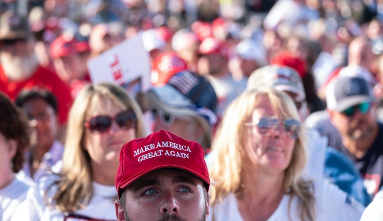Supporters attend former president Donald Trumpâs Save America rally in Perry, Ga., on Saturday, Sept. 25, 2021. 