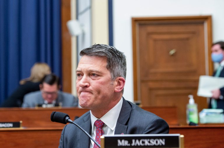 Rep. Ronny Jackson (R-TX) speaks during the House Armed Services Committee on the conclusion of military operations in Afghanistan and plans for future counterterrorism operations on Wednesday, Sept. 29, 2021, on Capitol Hill in Washington. 