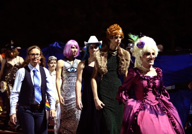 Hail, Mary! High school’s halftime show is a drag pageant