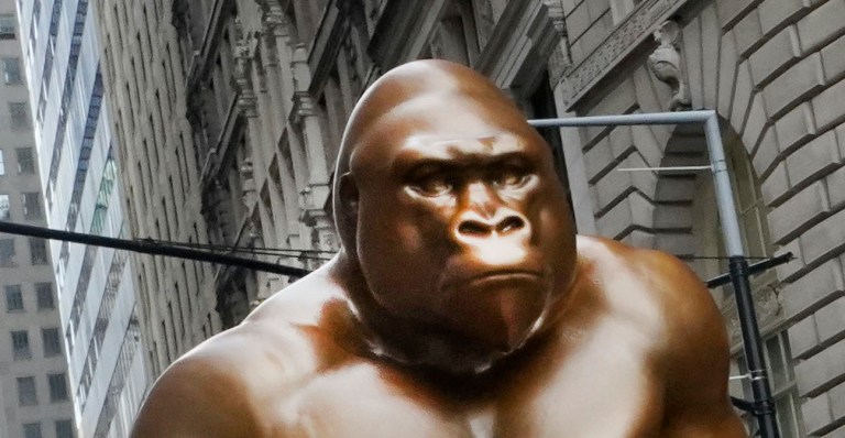 Seven-foot bronze Harambe statue stares down Zuckerberg’s Facebook