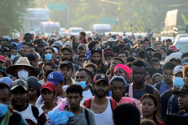 ‘Tell Biden we are coming’: New migrant caravan marches through Mexico to US border