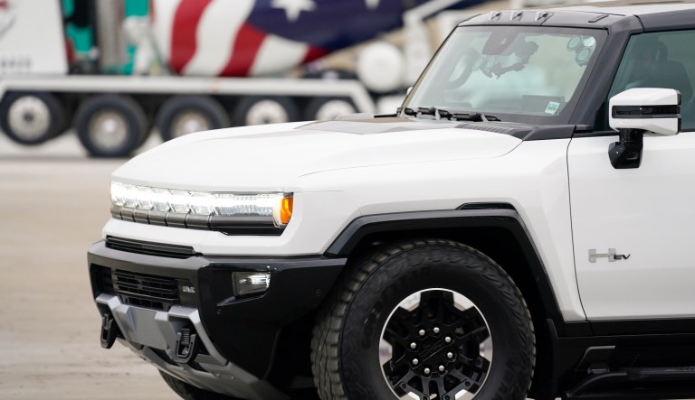 A Hummer is seen at the General Motors Factory ZERO electric vehicle assembly plant on Wednesday, Nov. 17, 2021, in Detroit.                                                                                                                                                                                                                                                                                           