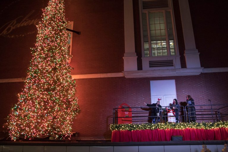 Macy's welcomes Mayor Michelle Wu and special guests from Make-A-Wish to kick off the holiday season and continue its iconic holiday traditions with the Boston Christmas Tree Lighting and the unveiling of the holiday windows on Tuesday, Nov. 23, 2021, in Boston.