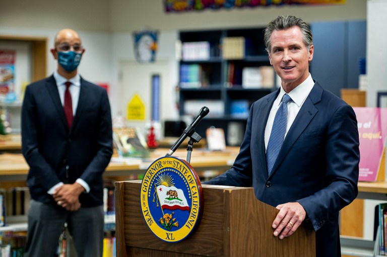 Gov. Gavin Newsom speaks at the California Chamber of Commerce's 94th Annual Sacramento Host Breakfast, Thursday, May 23, 2019, in Sacramento, Calif. Newsom said housing and inequality are two of the biggest issues facing state government and California businesses. 