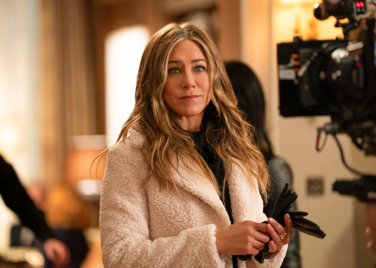 This image released by Apple TV+ shows Jennifer Aniston in a scene from 