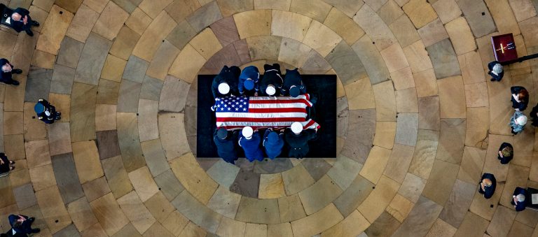 Former Senate leader Harry Reid lies in state at US Capitol