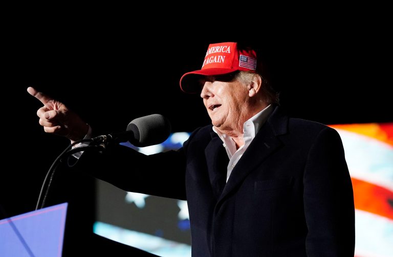 ‘We are not gonna take it anymore’: Trump borrows from glam metal in defiant Copper State remarks