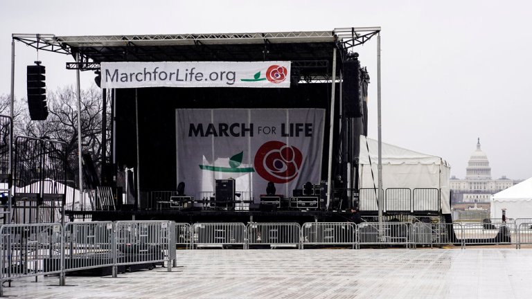 Pro-abortion rights message projected on Catholic National Shrine