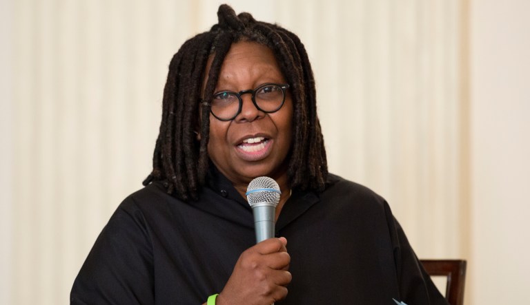 Whoopi Goldberg speaks during the Broadway at the White House event in the State Dining Room of the White House in Washington, Monday, Nov. 16, 2015, hosted by first lady Michelle Obama for high school students involved in performing arts programs.