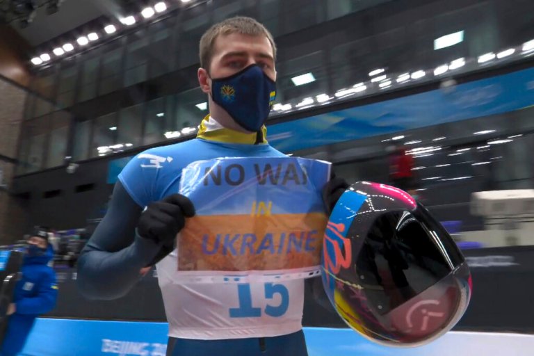 Olympic athlete protests Ukraine conflict as China threatens crackdown on dissent