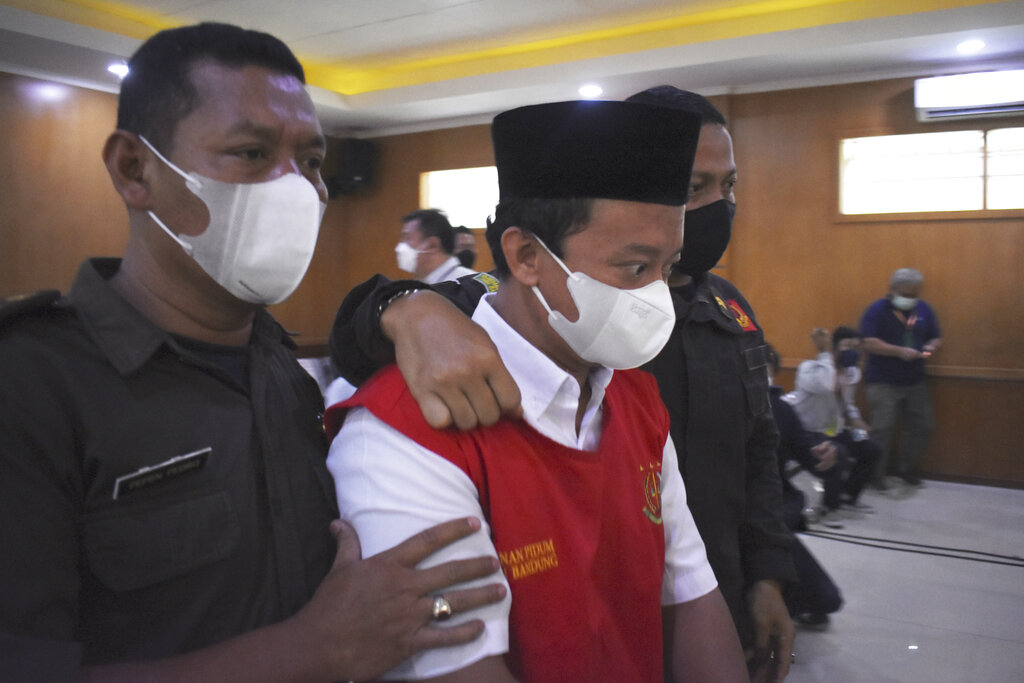 Indonesian principal who raped at least 13 students sentenced to death