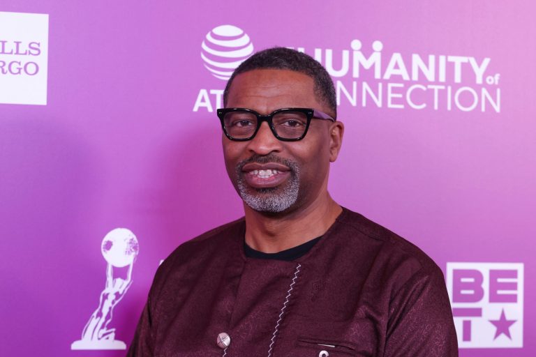 Derrick Johnson arrives at the 53rd NAACP Image Awards Nominees Reception.