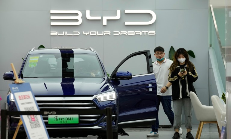 Tesla overtaken as world’s largest electric vehicle maker by Chinese company