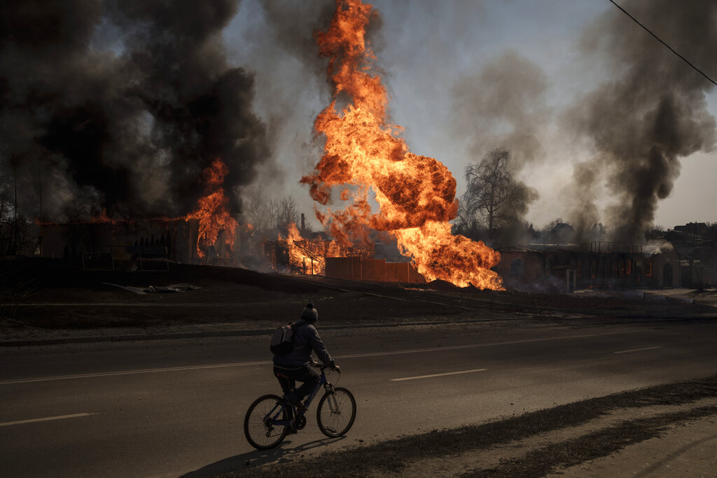 Russia launches second attack damaging Ukrainian Holocaust memorial