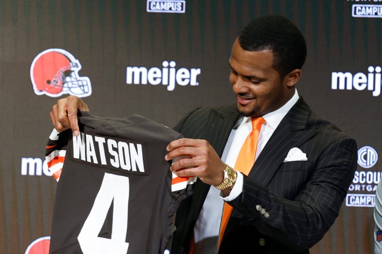 Deshaun Watson denies ‘very serious’ sexual assault allegations in first Browns appearance