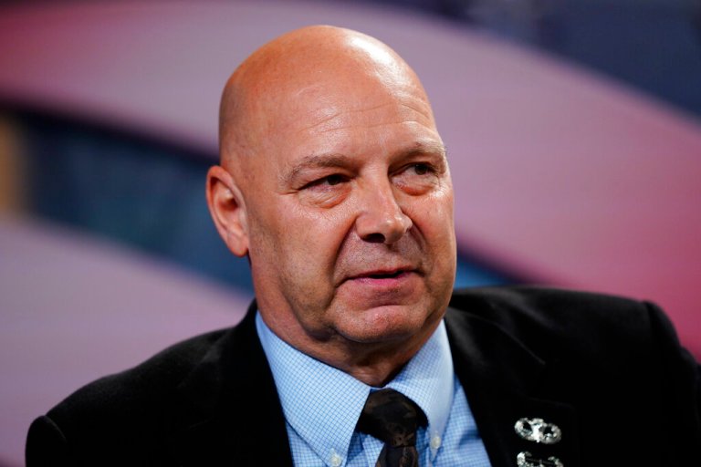 Pennsylvania state Sen. Doug Mastriano takes part in an election event.