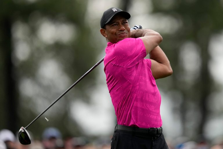 WATCH: Tiger Woods ends first round of Masters 1 under par and has hot mic moment