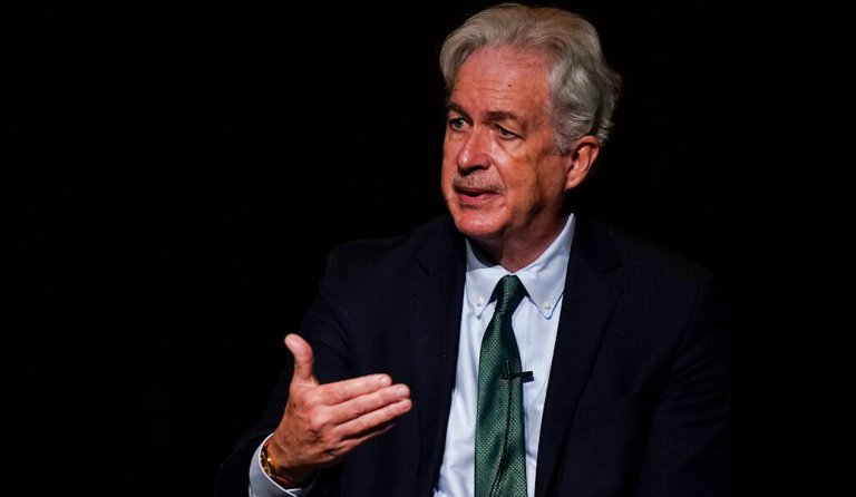 Central Intelligence Agency Director William Burns speaks during an event at the Georgia Institute of Technology on Thursday, April 14, 2022, in Atlanta. 
