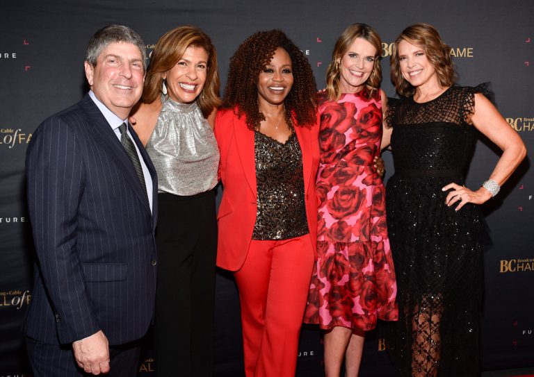 NBCUniversal CEO Jeff Shell, left, 