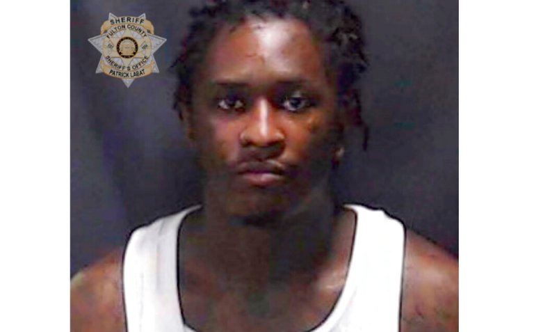 This booking photo provided by Fulton County Sheriffâs Office shows a booking photo of Atlanta rapper Young Thug. The Atlanta rapper, whose name is Jeffrey Lamar Williams, was one of 28 people indicted Monday, May 9, 2022, in Georgia on conspiracy to violate the state's RICO act and street gang charges, according to jail records.