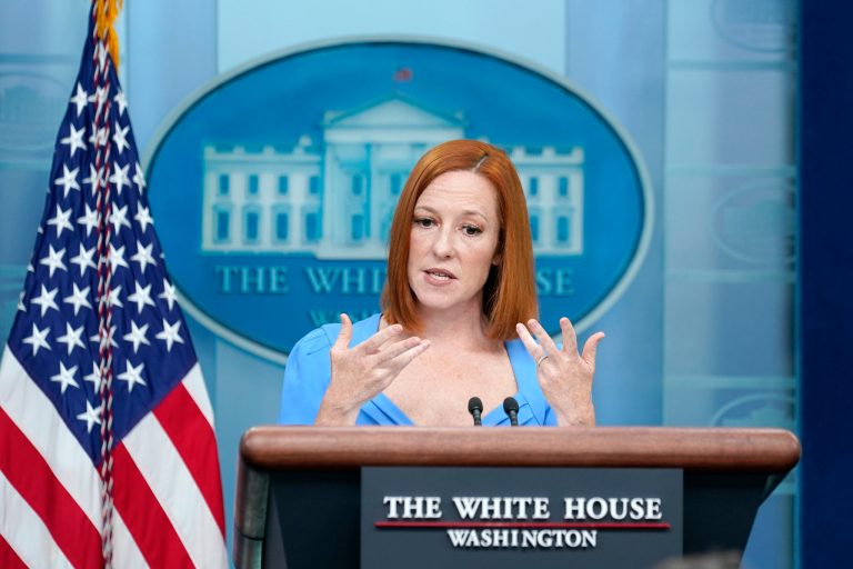 Jen Psaki's final White House press briefing featured tearful goodbyes, a handful of guests, and repeated heckling from a reporter. in the room.