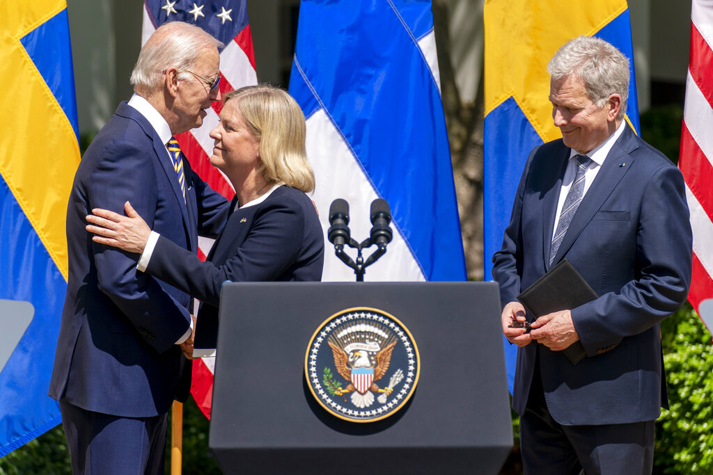 ‘They meet every NATO requirement’: Biden boosts Finland’s and Sweden’s NATO bids
