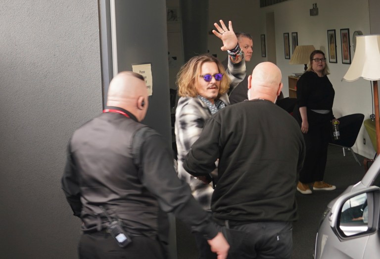 Johnny Depp arrives at Sage Gateshead, Newcastle, England, where he is due to join Jeff Beck onstage, June 2.
