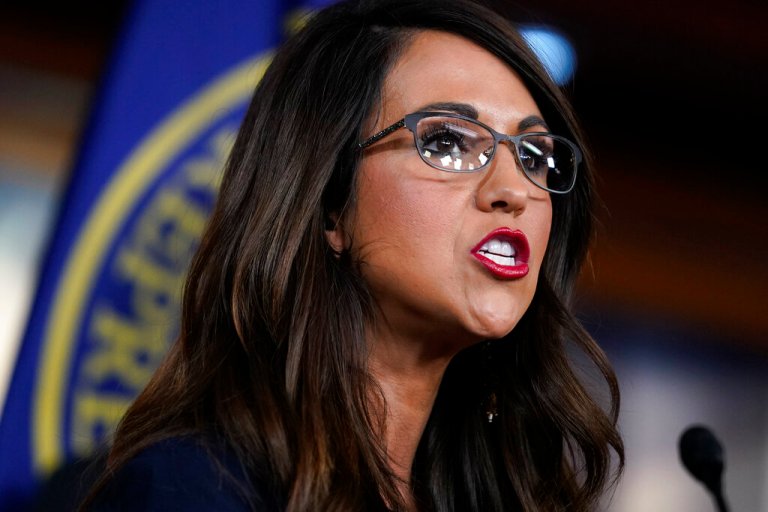 Rep. Lauren Boebert (R-CO) said she is going after the leader of a Democratic Super PAC with the full weight of the law for publishing demonstrably false allegations about her personal life. (AP Photo/J. Scott Applewhite)