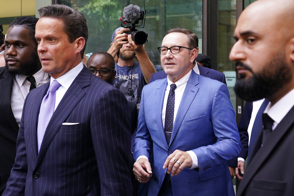 Spacey appears in UK court over sexual assault charges