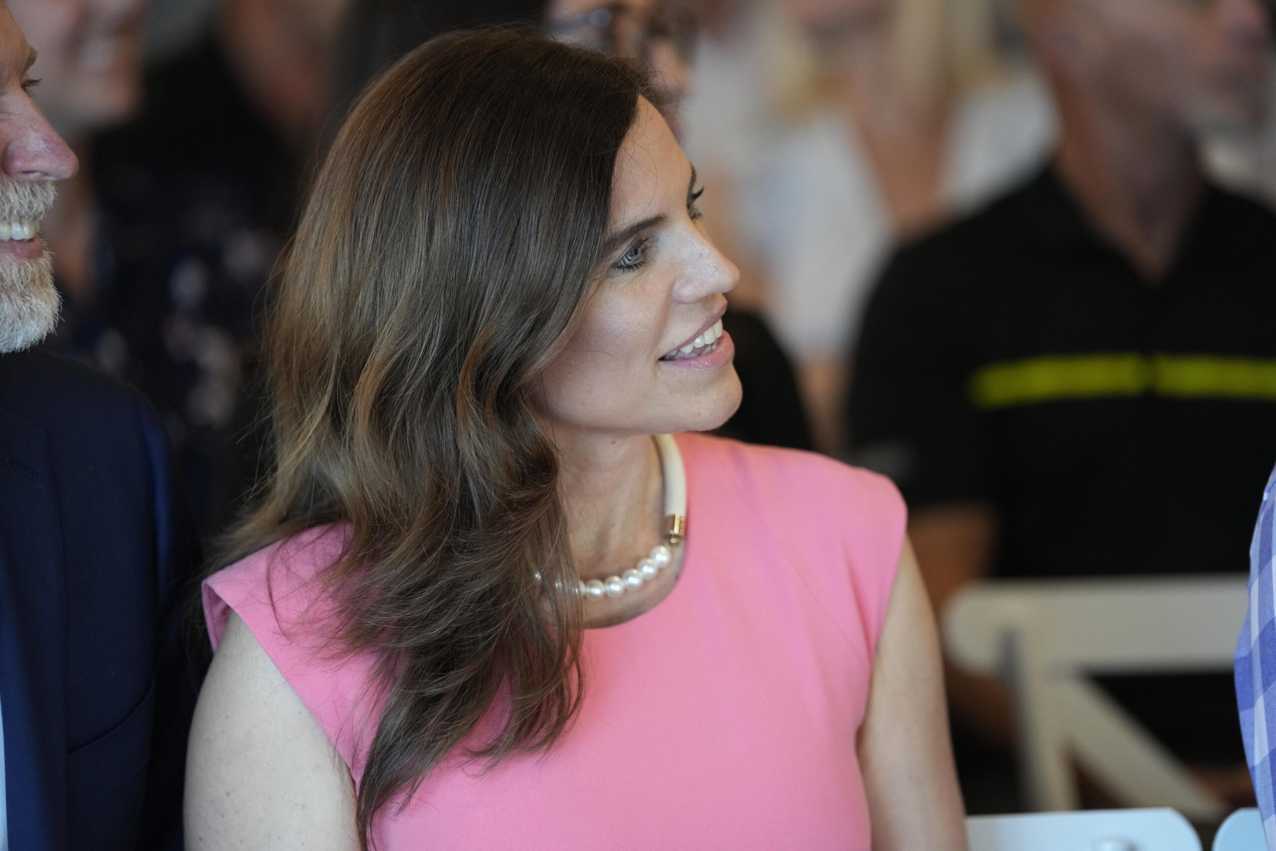 Nancy Mace dons sign on jacket supporting access to contraception