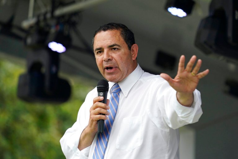 Rep. Henry Cuellar (D-TX) speaks during a campaign event, Wednesday, May 4, 2022, in San Antonio.