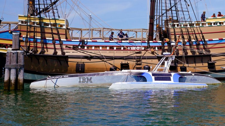 Crewless robotic boat retraces Mayflower 1620 voyage
