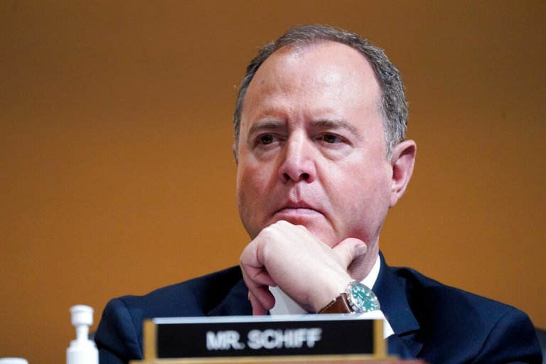 Rep. Adam Schiff, D-Calif.,as the House select committee investigating the Jan. 6 attack on the U.S. Capitol holds a hearing at the Capitol in Washington, Tuesday, July 12, 2022. 