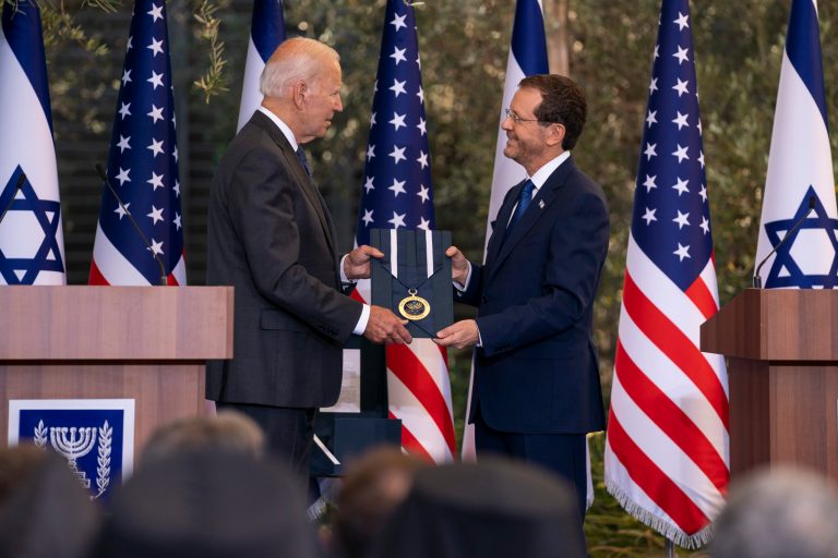 Biden receives Presidential Medal of Honor in Jerusalem