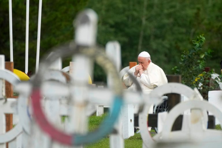 Pope Francis calls mass killing of indigenous Canadian schoolchildren ‘genocide’