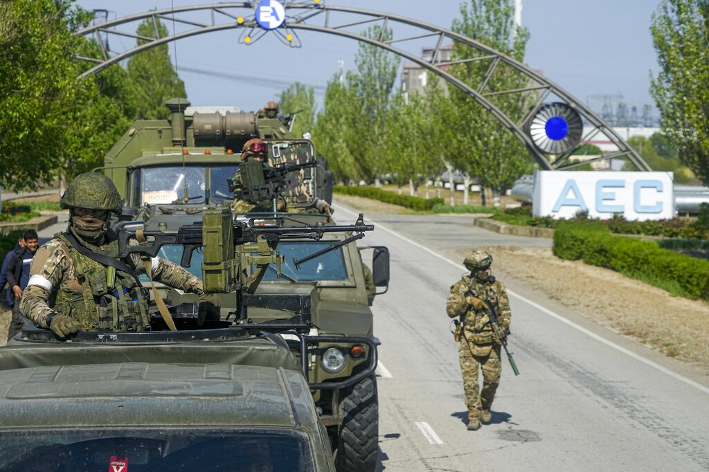 SEE IT: Russian forces shield military vehicles inside Ukrainian nuclear plant