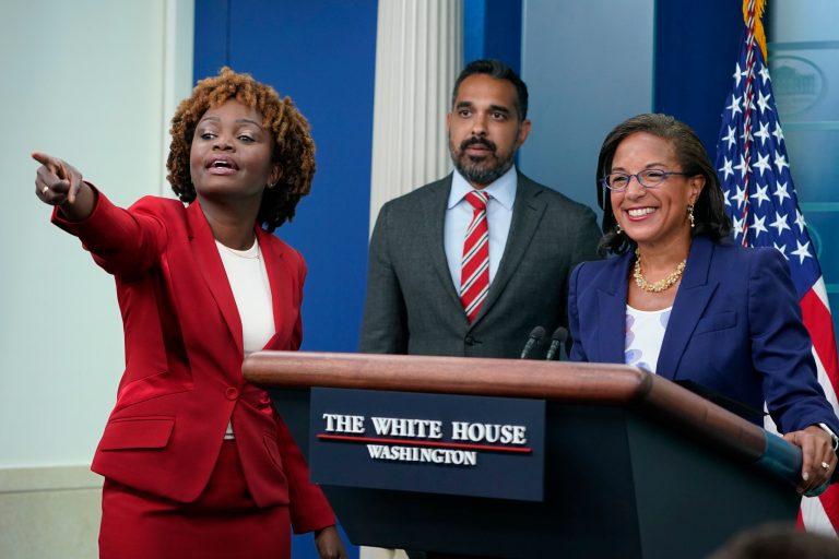 White House press secretary Karine Jean-Pierre and Domestic Policy Council director Susan Rice could not answer questions about whether or not President Joe Biden's student loan debt forgiveness will lead to colleges raising tuition in the future.
