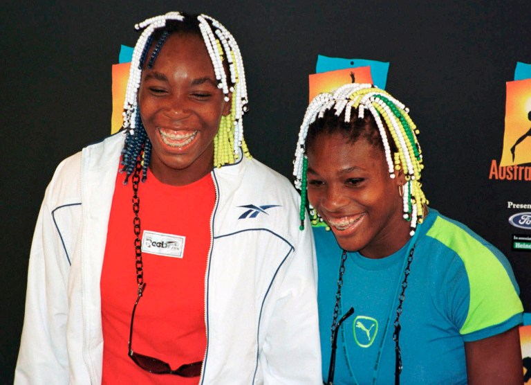 In this 1998 photo, Venus (left) and Serena Williams are pictured.