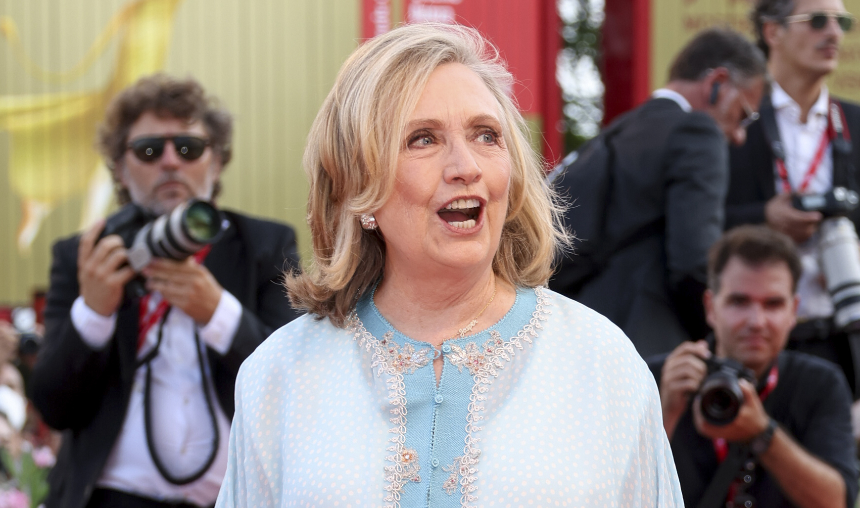 SEE IT: Hillary Clinton walks red carpet at Venice Film Festival premiere