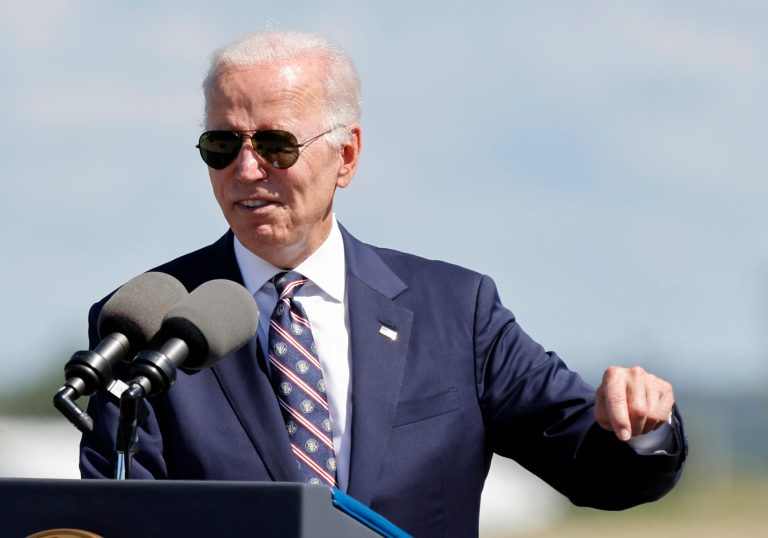 President Joe Biden traveled to Licking County, Ohio Friday to celebrate the opening of Intel's new semiconductor manufacturing plant.