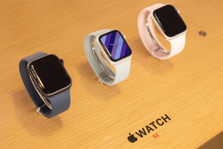 The Apple Watch SE are displayed at the Apple Fifth Avenue store, Friday, Sept. 16, 2022, in New York.