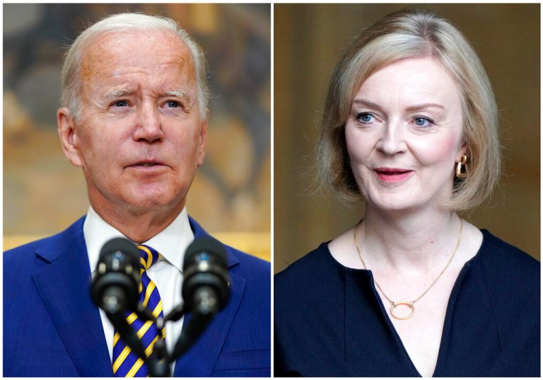 Biden thanks Truss for support in Ukraine as UK prime minister steps down
