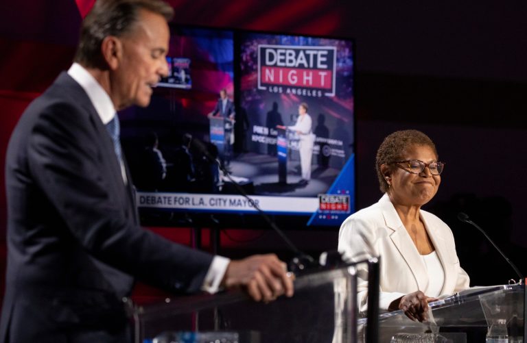 Rick Caruso closes in on Karen Bass in Los Angeles mayoral race