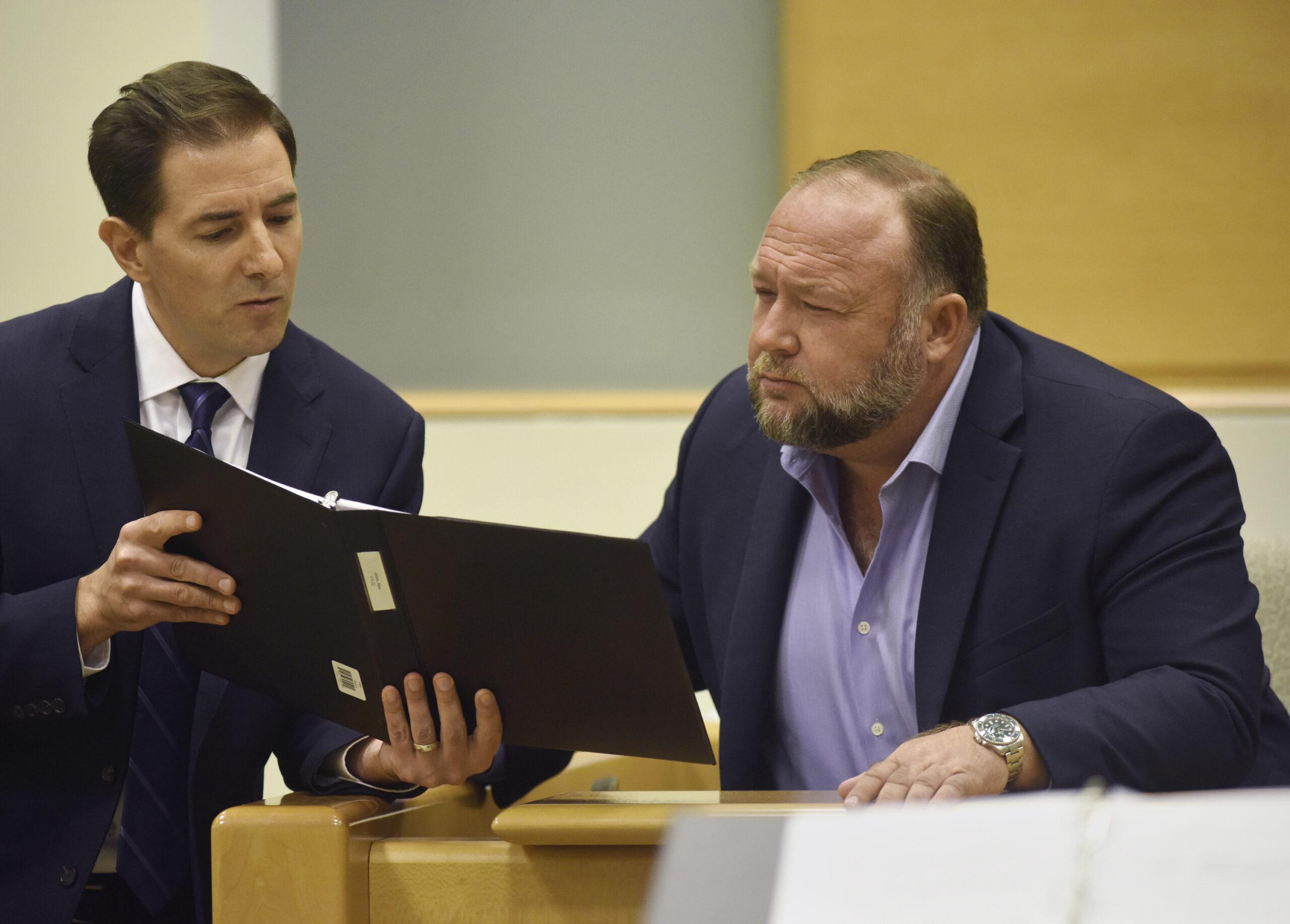 Lawyer for Sandy Hook families challenges Alex Jones’s ‘kangaroo court’ claims