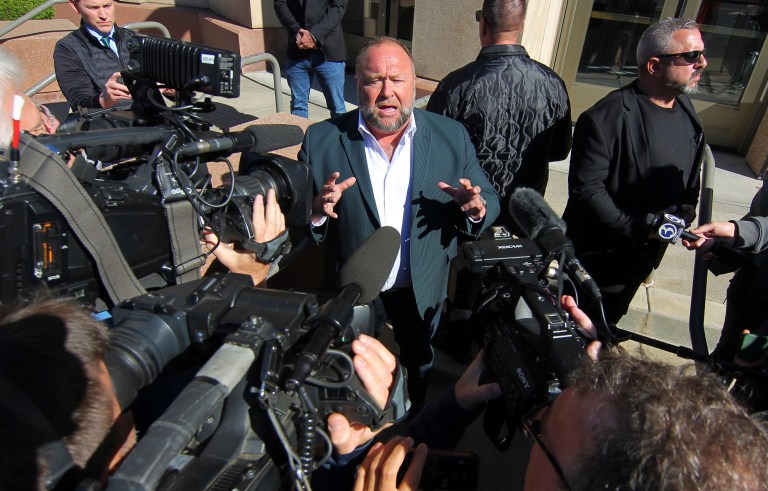 Alex Jones ‘boycotting’ trial, flees on private jet as lawyer seeks to dismiss case